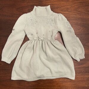 cupcakes & cashmere Light Gray Knit Kids Dress